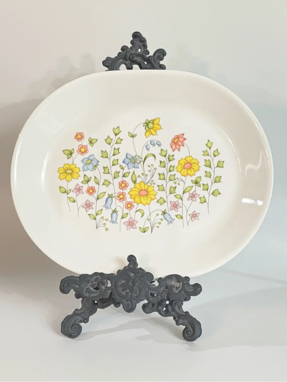 Corelle Meadow Platter Corning Spring Meadow Oval Serving Plate Retired Pattern
